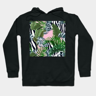 Zebra pink jungle Hoodie